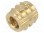 Threaded insert; brass; M2,5; BN 37915; L: 4mm; for plastic