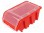 Behälter: Küvette; rot; mit Schnappverschluss; 195x120x90mm