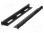 Mounting rail; black; Standard: 19"