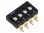 Schalter: DIP-SWITCH; Anzahl Sektionen: 4; OFF-ON; 0,025A/24VDC