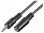 Kabel; Jack 3,5mm 3pin wtyk,Jack 3,5mm gniazdo; 3m