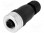 Verbindung: M12; weiblich; PIN:4; gerade; für Kabel; Stecker; 4A