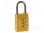 Padlock; brass; 3 digit code,possibility of code changing