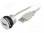 Gniazdo USB 2.0 A/A; 22mm; IP20; Kolor: srebrny; -25÷70°C