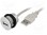 Gniazdo USB 2.0 A/A; 22mm; IP20; Kolor: srebrny; -25÷70°C