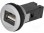 Gniazdo USB 2.0 A/A; 22mm; IP20; Kolor: srebrny; -25÷70°C; Ø22,3mm