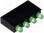 LED; w obudowie; Il.diod:4; 3mm; THT; zielony; 20-30mcd; 80°