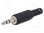 Plug; Jack 3,5mm; male; stereo,with strain relief; ways: 3