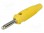 Złącze laboratoryjne: bananowe 4mm; wtyk; 30A; 60VDC; żółty; 3mΩ