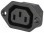 Steckverbinder: zur AC-Stromversorgung; IEC 60320; C13 (F); 10A