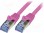 Patch cord; S/FTP; 6a; stranded; Cu; LSZH; pink; 3m; 26AWG