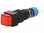 Switch: push-button; 1-position; SPDT; 0.5A/250VAC; 1A/24VDC; red