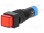 Schalter: Druck-; 2-stellig; SPDT; 0,5A/250VAC; 1A/24VDC; rot; Ø8mm