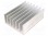 Radiator: geprägt; gerippt; L: 100mm; W: 78mm; H: 35mm; Aluminium; roh