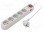 Steckdosenleiste: Absichernd; Buchsen:5; 250VAC; 10A; Farbe: grau