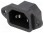Connector: AC supply; IEC 60320; C14 (E); socket; male; THT; 10A
