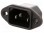 Connector: AC supply; IEC 60320; C14 (E); socket; male; 10A; 250VAC