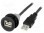 Gniazdo USB 2.0 A/A; 22mm; IP20; Kolor: czarny; -25÷70°C