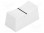 Knob; slider; white; 23x11x11mm; Width shaft 3/4mm; plastic