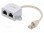 Verteiler; 8p8c; RJ45-Buchse x2,RJ45-Stecker; gerade; weiblich
