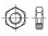 Mutter; Sechskant; M3; 0,5; Stahl; Beschichtung: Zink; 5,5mm; BN 124