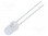 LED; 5mm; żółty; 2180÷3000mcd; 100°; 3÷5V; 20mA; Soczewka: dyfuzyjna