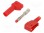 Laborsteckverbinder: 4mm Bananen; Stecker; 32A; rot; vernickelt