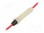 Gniazdo; 6,3x32mm; Imax: 30A; Styki: mosiądz; Wypr: przewody; 12AWG