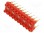 Socket strip; 2mm banana; red; 60VDC; 10A; 30VAC; Sockets: 20; 12mm