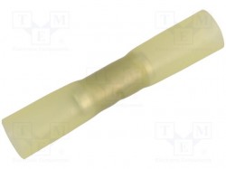 Butt splice; in heat-shrinkable insulation; brass; 5.5mm2
