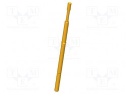Prüfnadel; Arbeitshub: 4mm; 5,3mm; 5A; CuBe; vergoldet; Ø: 1,4mm