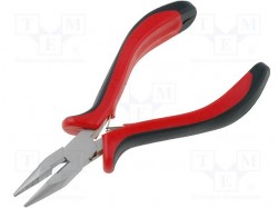 Pliers; precision, half-rounded nose; 130mm