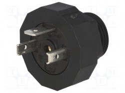 Connector: valve connector; socket; form A; 18mm; male; PIN:3; 16A