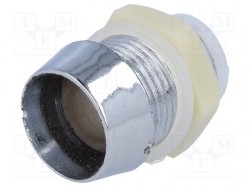 LED holder; 10mm; chromium; ABS; concave; L2:13mm