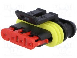 Connector: wire-wire; Superseal 1.5; plug; female; PIN:4; IP67