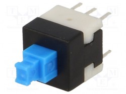 Microswitch TACT; DPDT; Pos: 2; 0.1A/30VDC; THT; none; 1.6N; 8x8mm