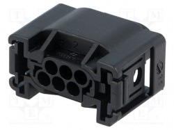 Connector: automotive; MQS; plug; female; w/o contacts; PIN: 6