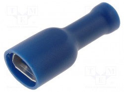 Terminal: flat; 6.3mm; 0.8mm; female; 1.5÷2.5mm2; crimped; blue