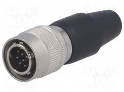 Plug; Connector: circular; HR10; male; PIN:12; push-pull; 2A; 100VAC