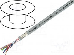 Kabel; 3x2x0,2mm2; ekranowany; PVC; szary; 350V; LifYCY