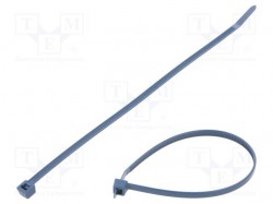 Opaska zaciskowa; L: 200mm; W: 4,6mm; niebieski; PPMP; 150N; UL94HB