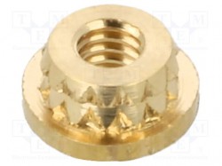 Threaded insert; brass; M2,5; BN 37905; L: 1.85mm; for plastic