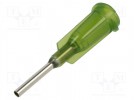 Needle: steel; 0.5"; Size: 14; straight; Mounting: Luer Lock