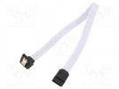 Cable: SATA; SATA plug,SATA plug angled; 0.3m; SATA III; white