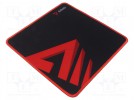 Mousepads; schwarz,rot; 250x250x2mm
