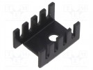 Radiator: prasowany; U; TO202,TO220; czarny; L: 19,05mm; W: 13,21mm