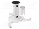 Ceiling mount; white; adjustable; 10kg; Hmin: 130mm; Hmax: 200mm