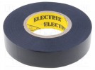 Tape: electrical insulating; W: 19mm; L: 20m; Thk: 190um; black; 380%