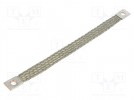 Braids; earthing tape; W: 14mm; 10mm2; Ø1: 7mm; Ø2: 7mm; 75A; L: 200mm