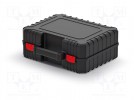 Case; tool case; black; polymer; HEAVY; 384x335x144mm; 10kg